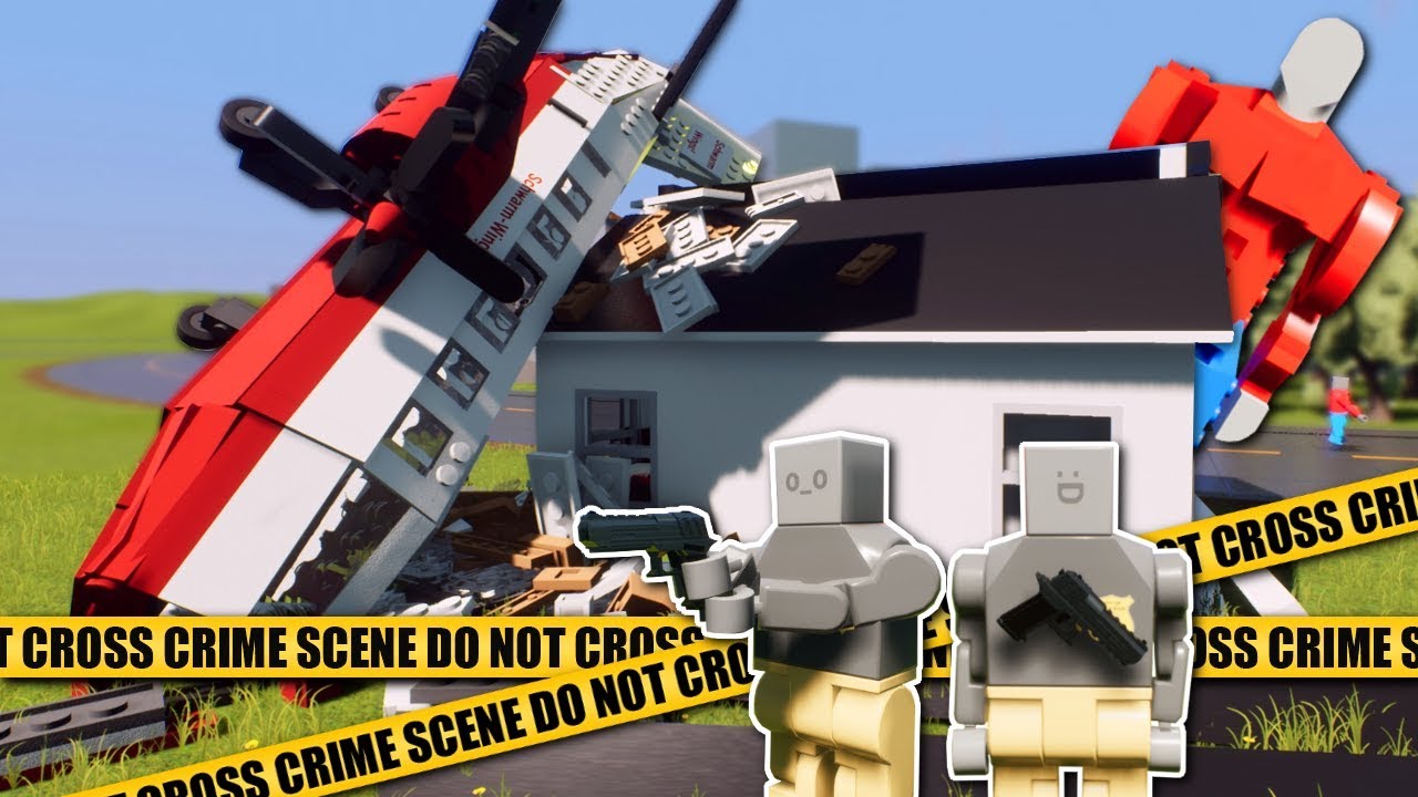 PLANE CRASH MYSTERY! - Brick Rigs Multiplayer Gameplay - Lego Police roleplay