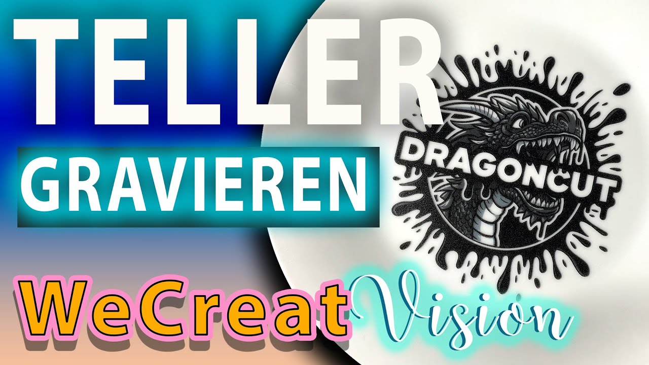 Teller gravieren mit dem - WeCreat Vision