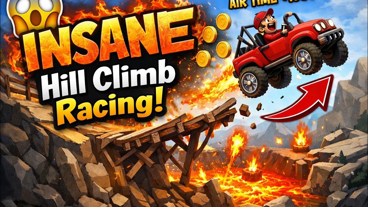 INSANE Hill Climb Racing Gameplay 😱 | I Almost Flipped at the Finish Line!