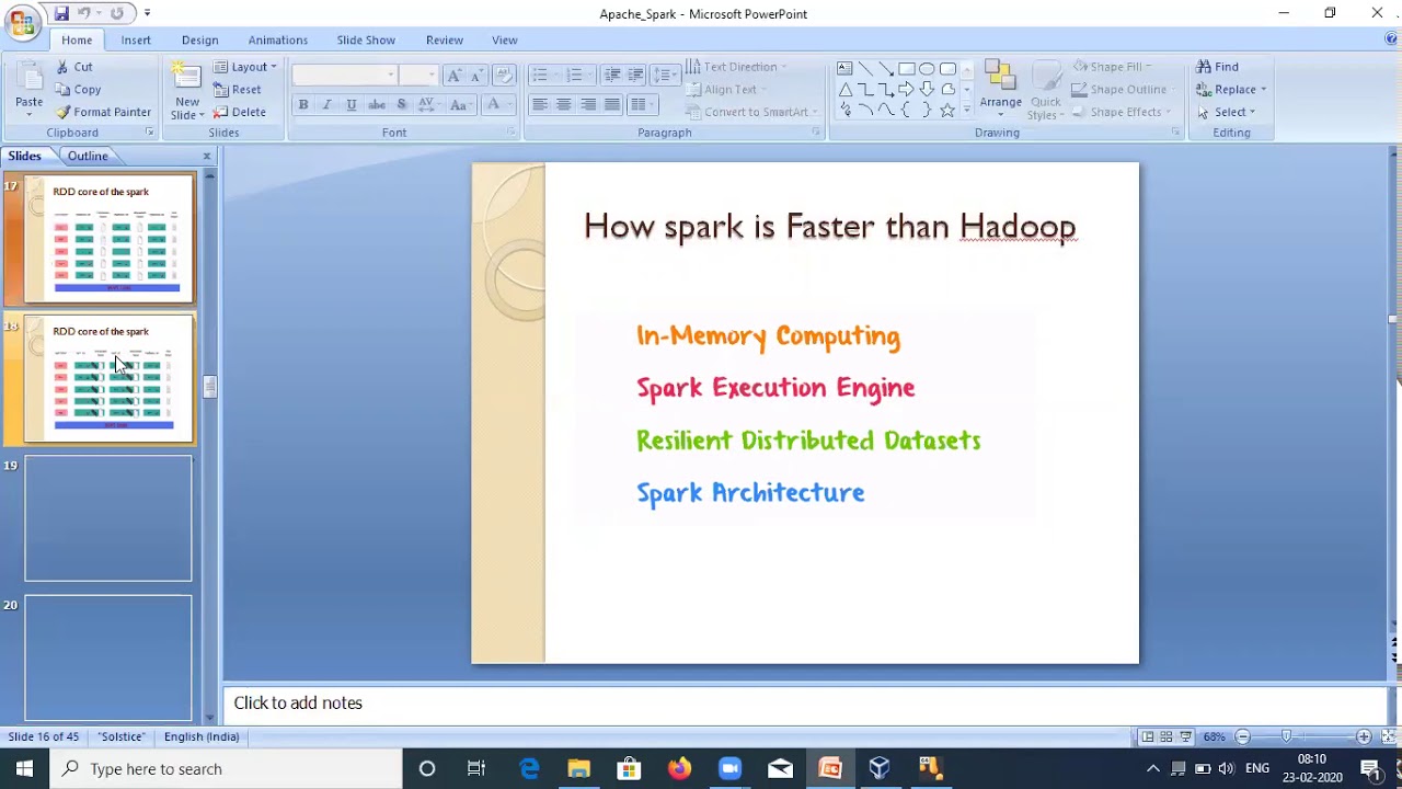 Apache Spark RDD introduction, narrow dependency, wide dependency, Pipe line concepts introduction