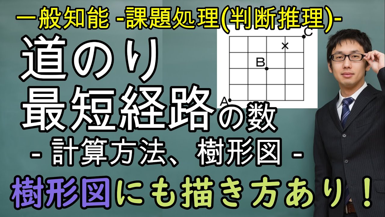 道のり・最短経路の数【課題処理(判断推理)、一般知能】