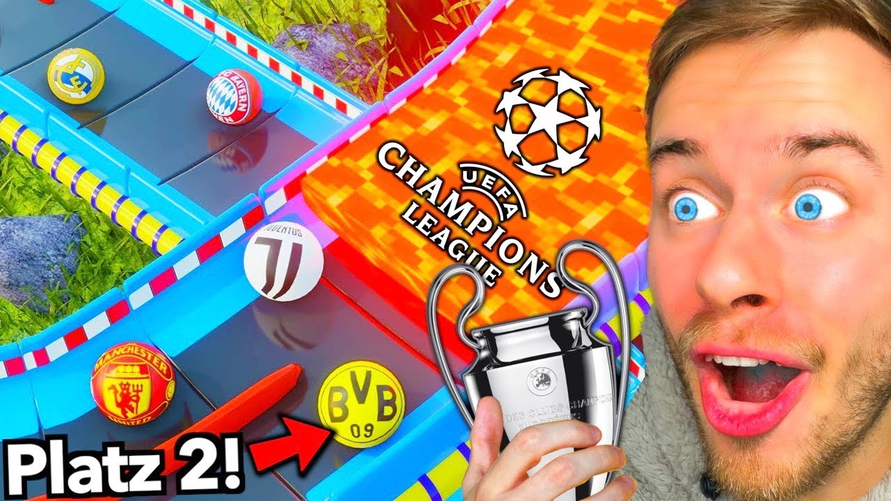 Champions League MARBLE RACE vs. LAVA! 😂😍 (very exciting!)