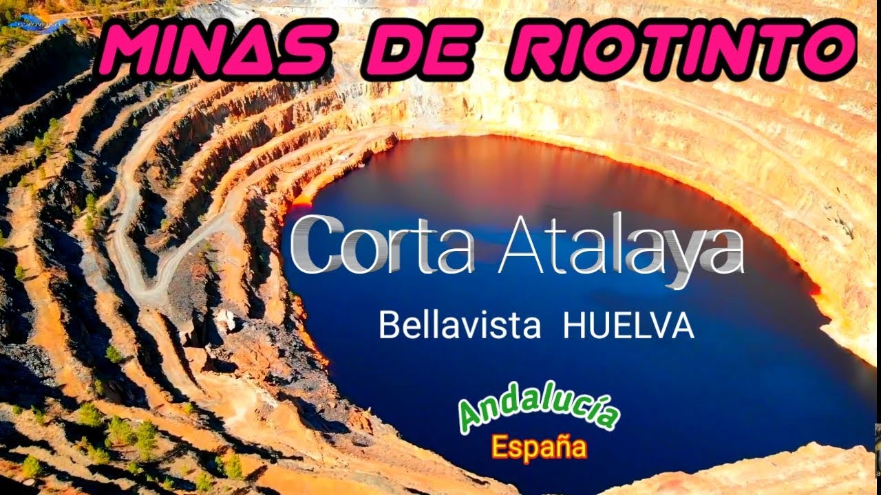 Corta atalaya a vista de dron. Bellavista. Minas de Riotinto.Huelva