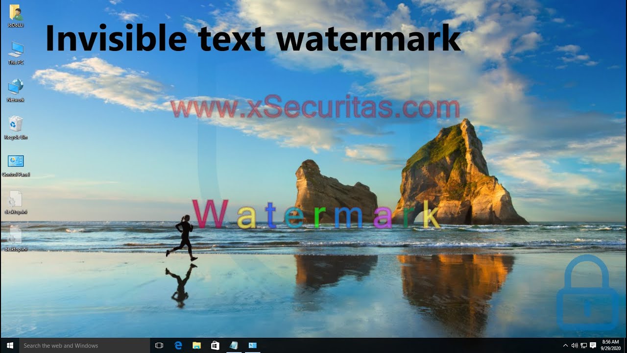 Screen watermark - Invisible text watermark