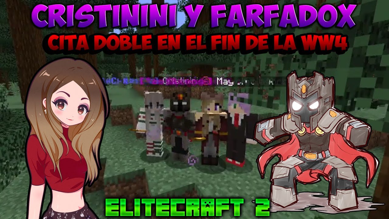 CRISTININI y FARFADOX cita doble en el fin de la WW4 😂❤️| Elitecraft 2