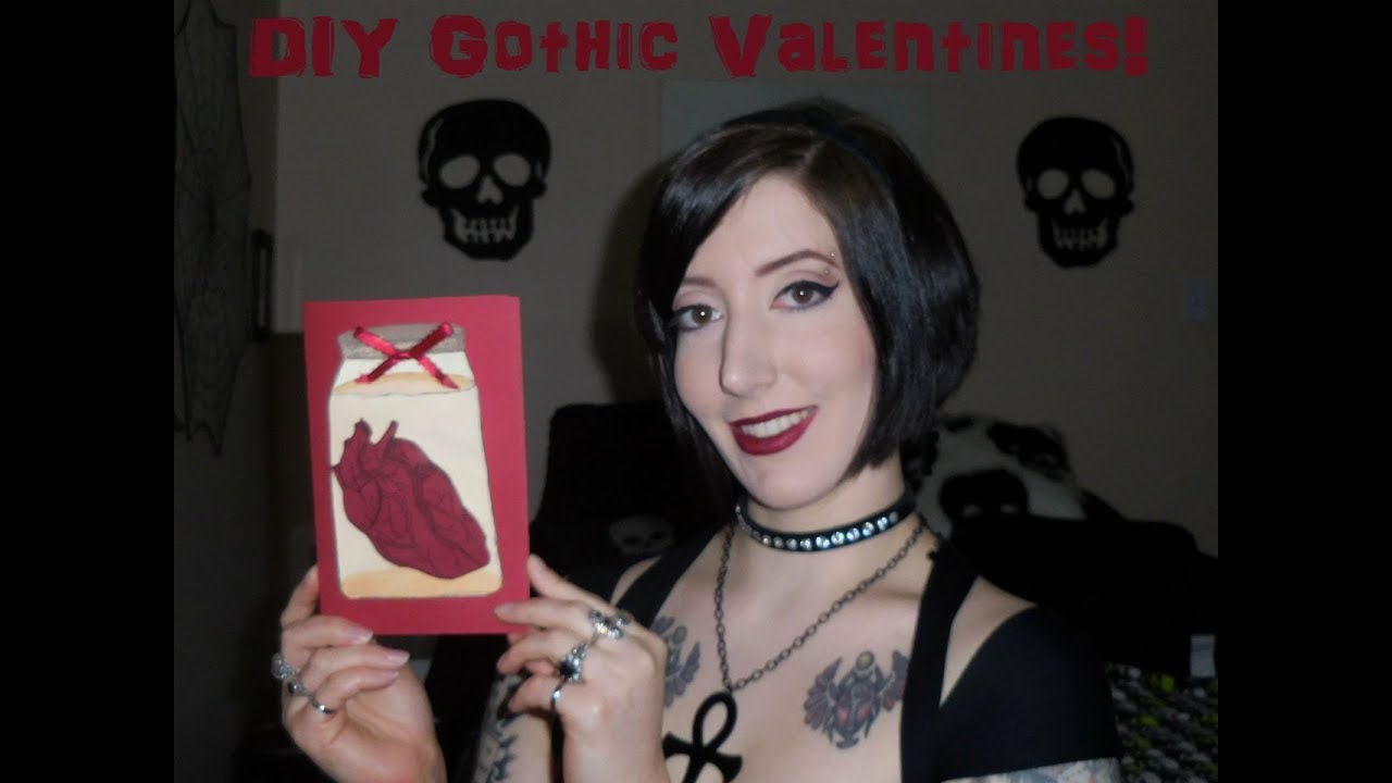 DIY Gothic Valentine's Day Cards