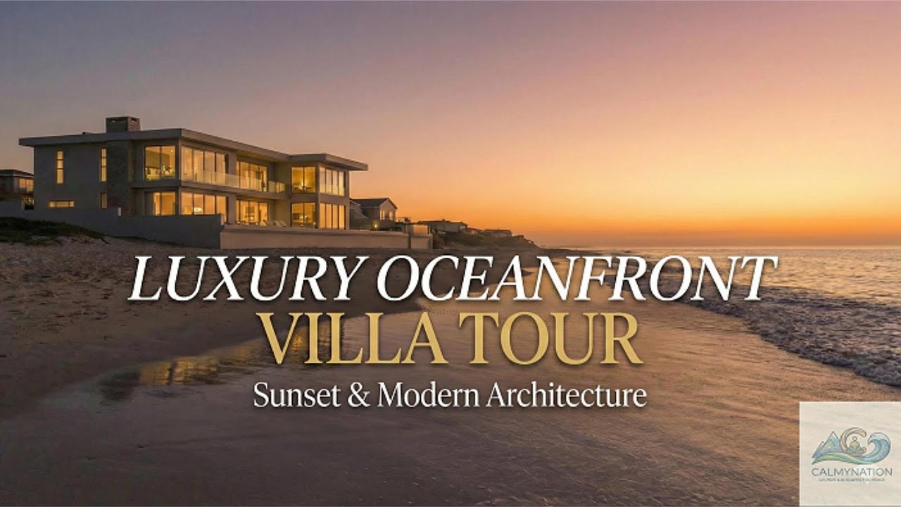 Luxury Oceanfront Villa - Sunset & Sound of waves by the ocean. A summer breeze.