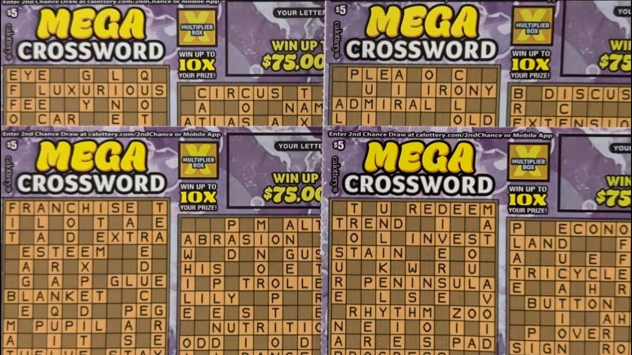 Mega Crosswords!! 4 In A Row!! CA Scratchers!! 