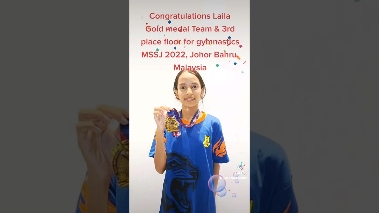 MSSJ Gymnastics 2022 Johor Bahru Malaysia. Over All Team Gold - 3rd place balance beam