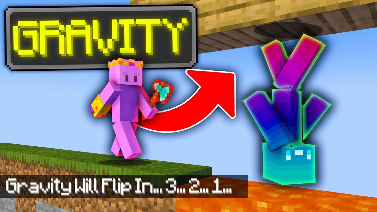 Minecraft Manhunt, But Gravity Randomly Flips...