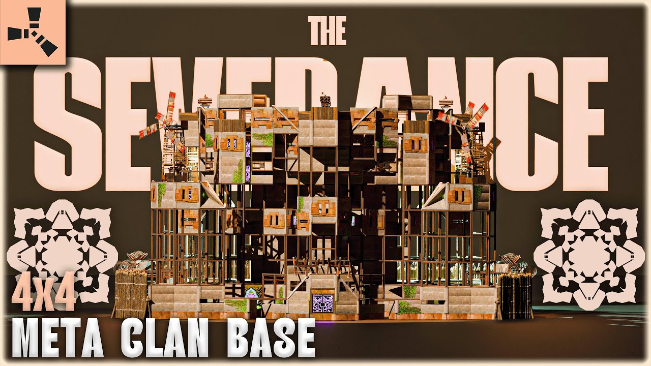 The Severance - META 4 x 4 BASE - MASSIVE Raid COST - Easy & Simple -  RUST Base Designs 2025