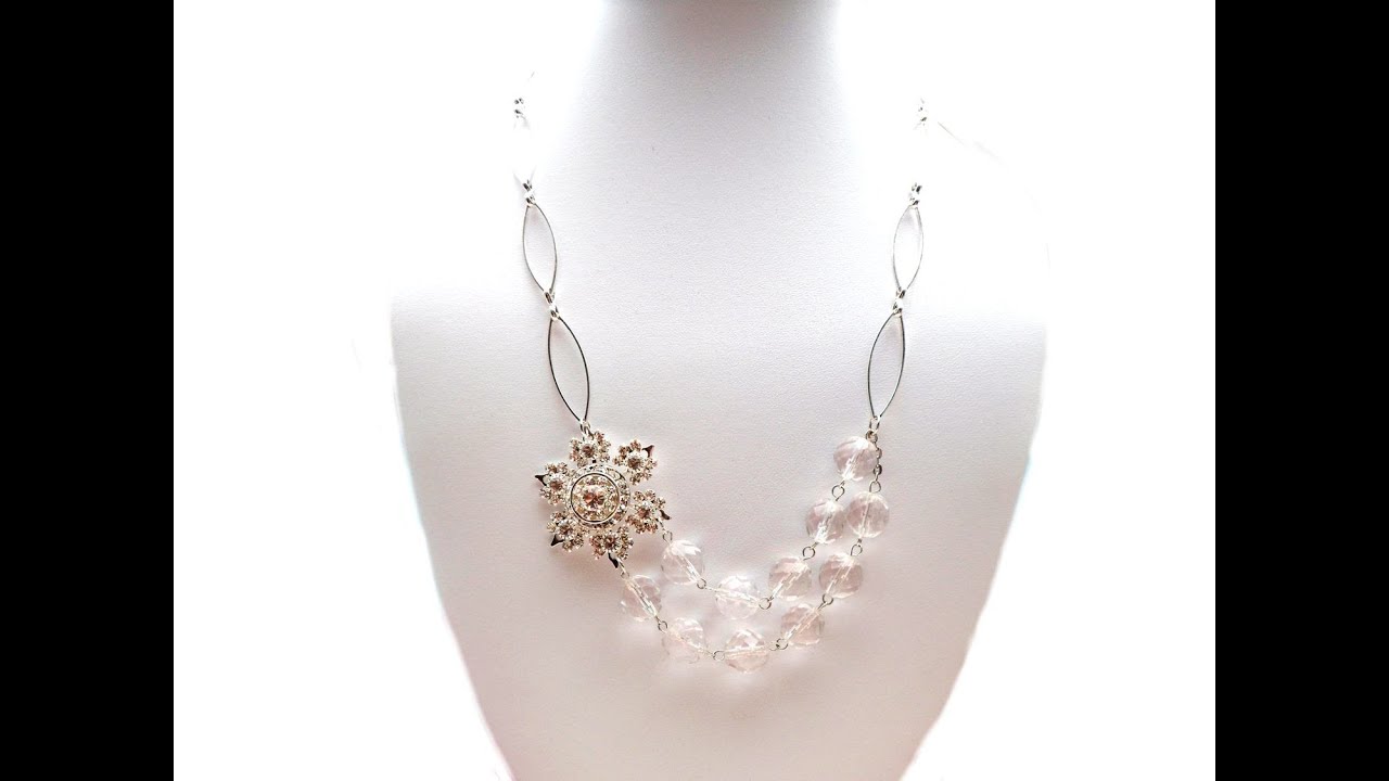 DIY Crystal Snowflake Necklace | Cat Fox Designs