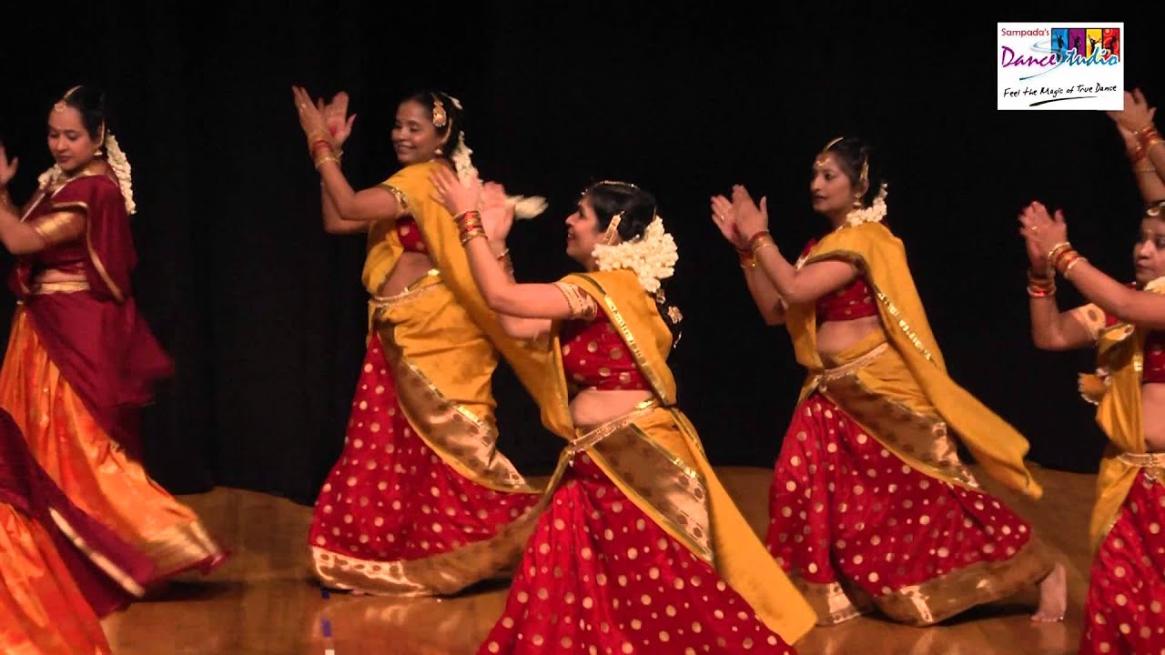 Ladies dance performance on a medley of south Indian song by  Sampada's Dance Studio students