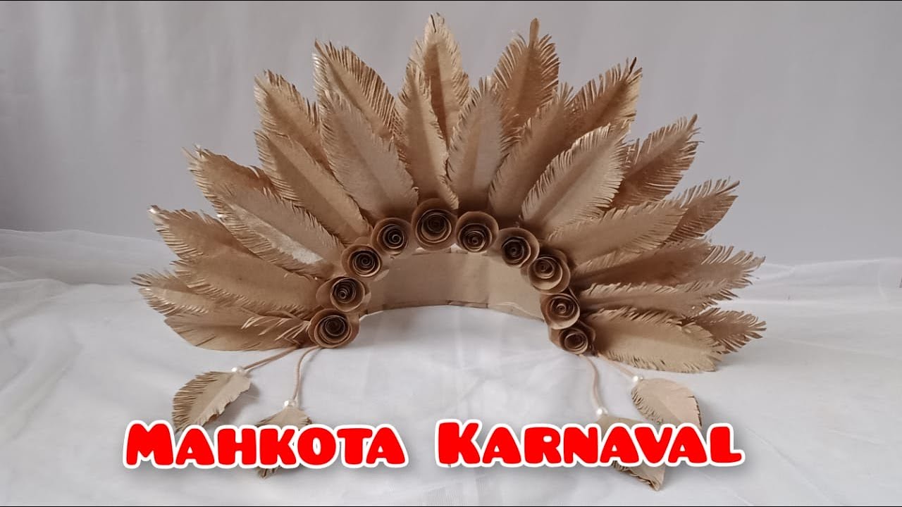 Mahkota Karnaval dari Kertas Nasi dan Kardus | Ide Topi Karnaval