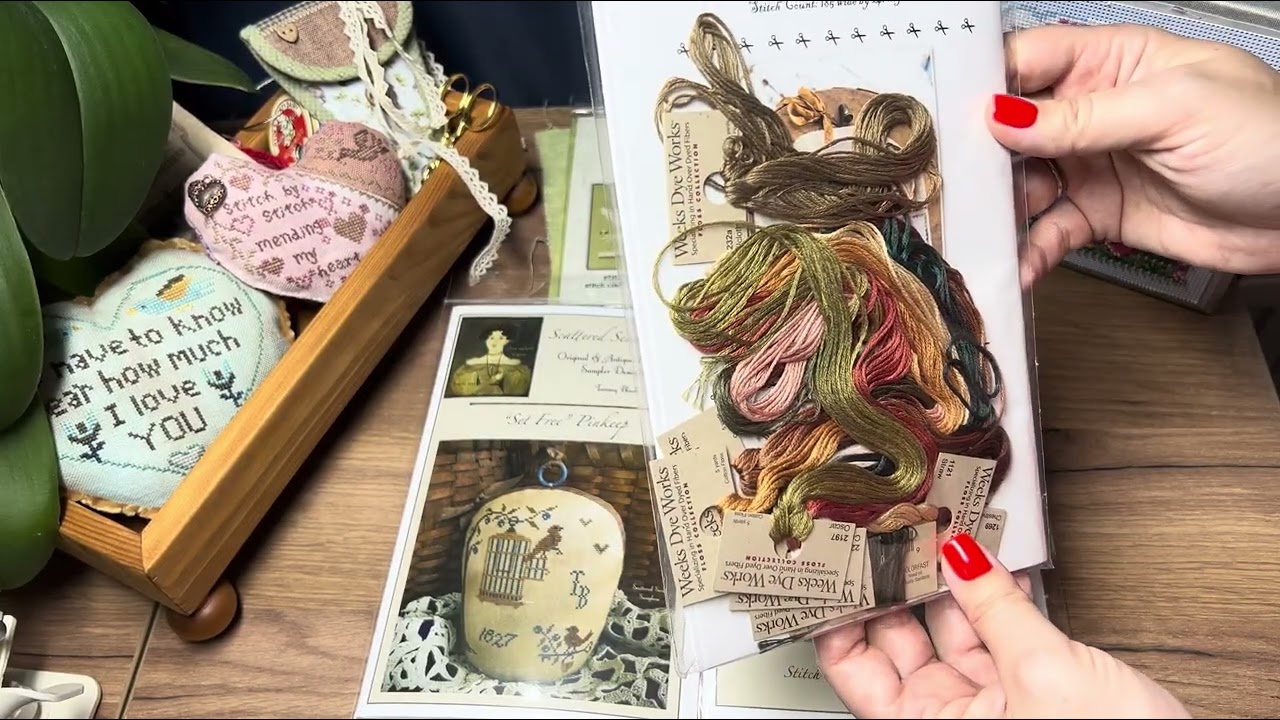 Планы на весну 🌸 выбираем сюжеты вместе ☀️ Lanarte, подушка, семплеры, примитивы, окрашивание льна.