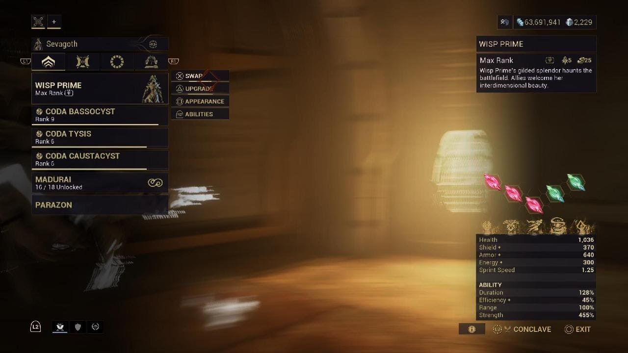 Crazy Rivenless Combo Coda Bassocyst, High Strength And Roar Wisp Prime