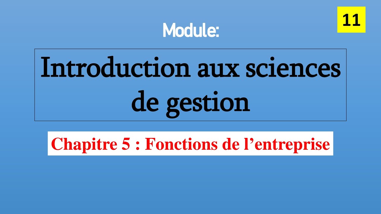 Fonctions de l'entreprise en Darija || EP 11