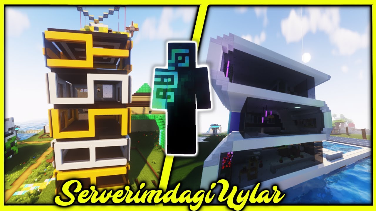 Minecraft Serverimdagi Uylar Obzori! O'zbekcha minecraft #kayzo