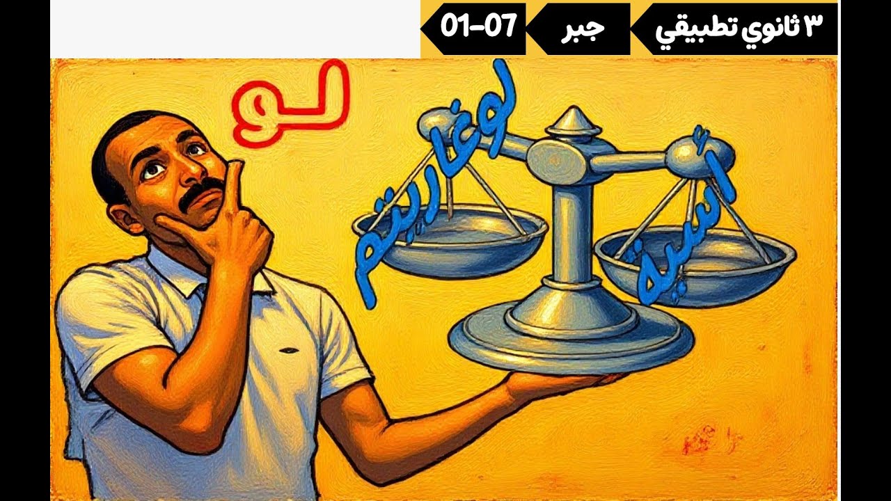 07-حل المعادلات الأسية باستخدام اللوغاريتمات_جبر_3ثانوي تطبيقي2026