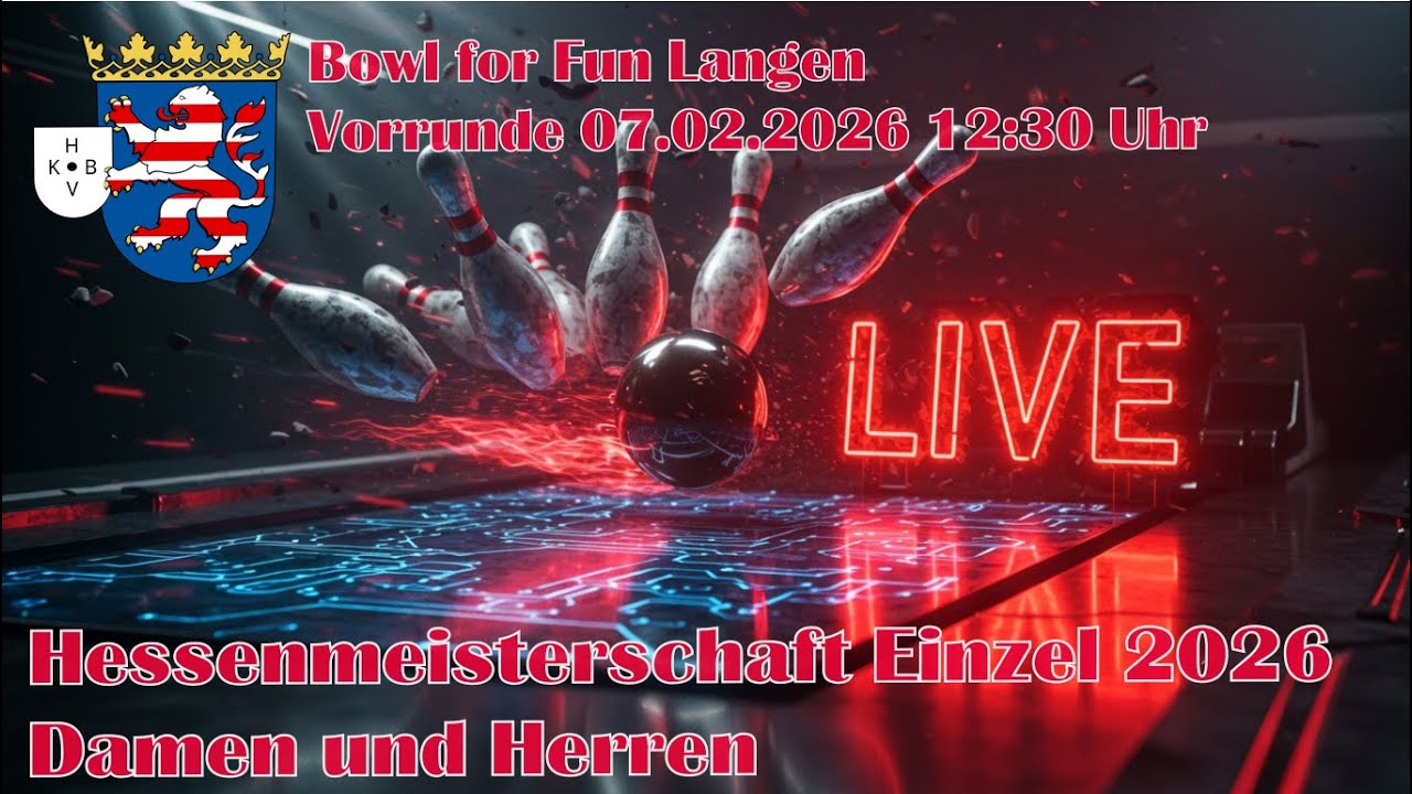 Hessenmeisterschaft Einzel Damen und Herren - Vorrunde 12:30 Uhr
