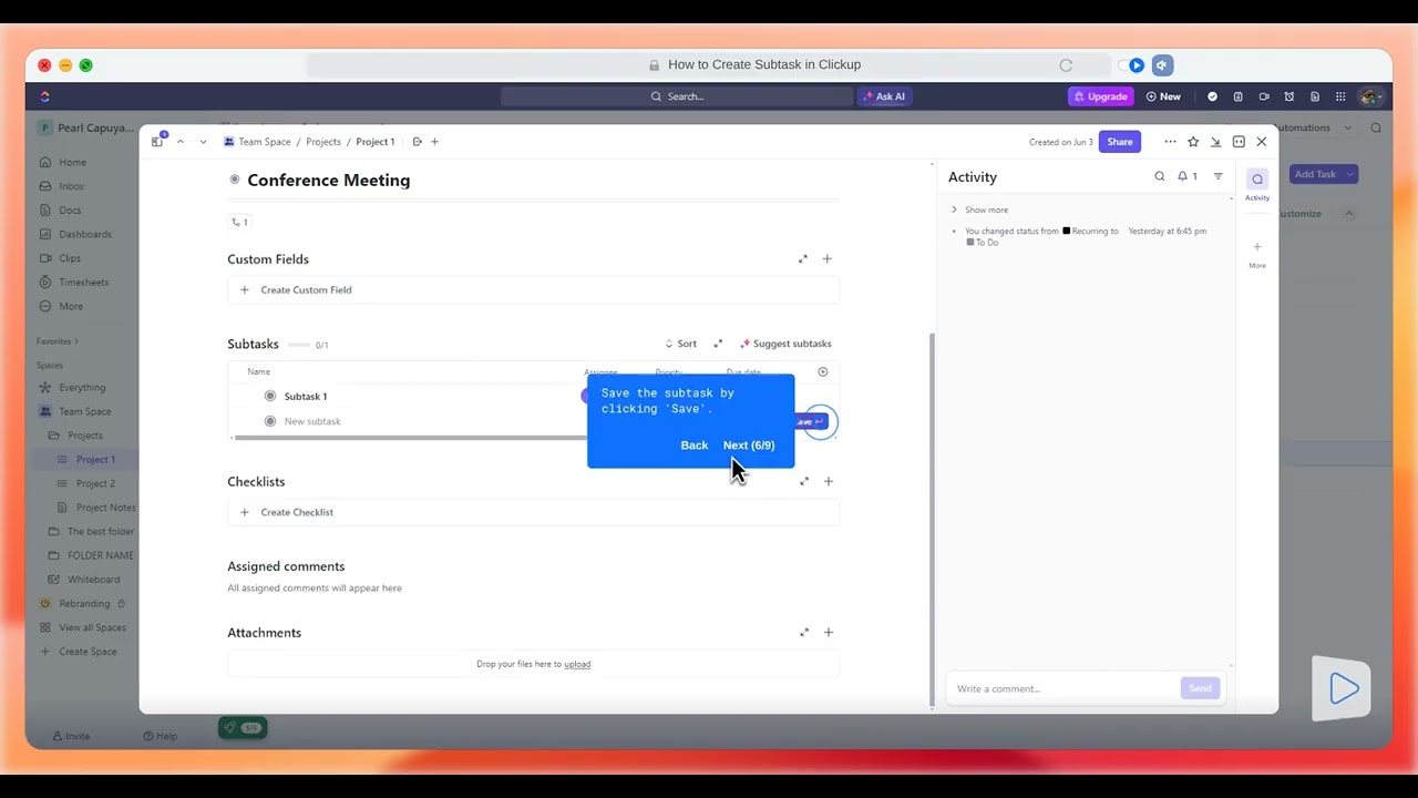 How to Create Subtasks in ClickUp for Better Project Management (Step-by-Step)