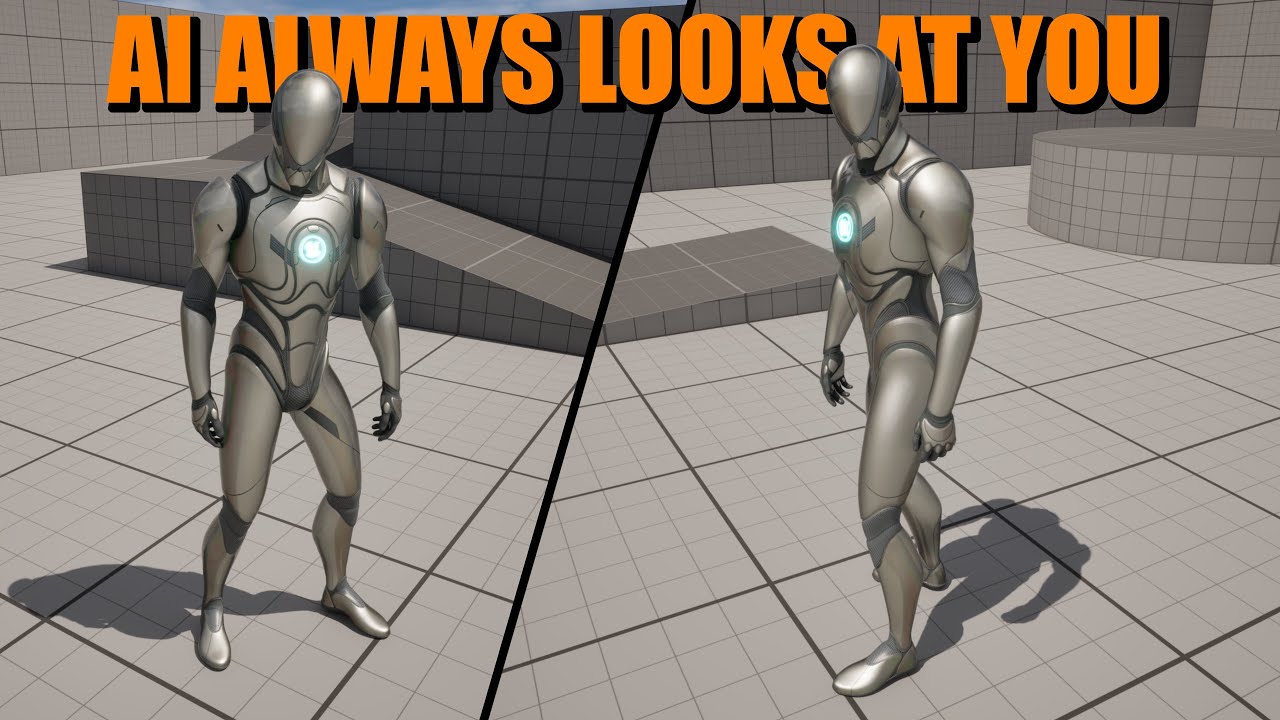 Как заставить голову ИИ следовать за игроком в Unreal Engine 5 (урок)