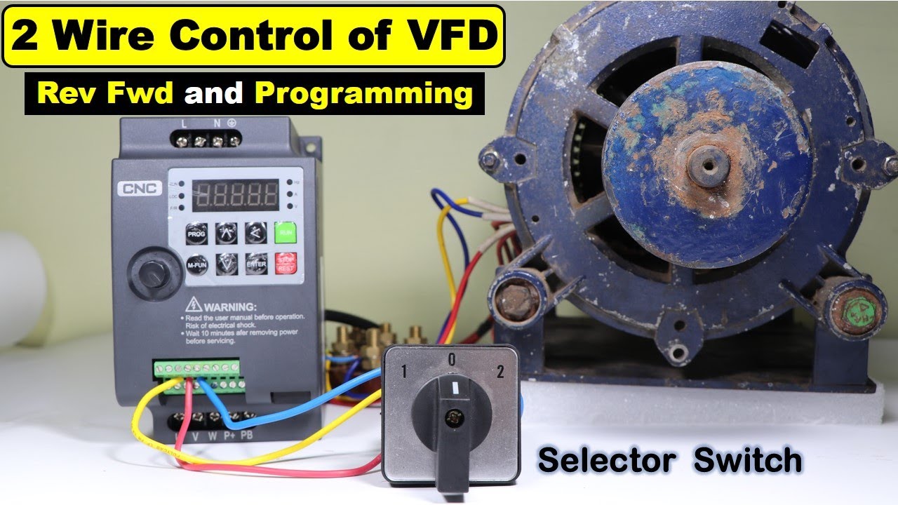 VFD 2 wire Control wiring with Reverse Forward @ElectricalTechnician
