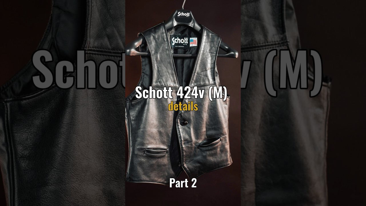 Schott 424v Leather Vest Part2