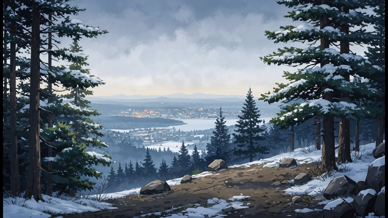 Overcast Winter Afternoon in the Pacific Northwest Lofi Beats for Focus & Productivity