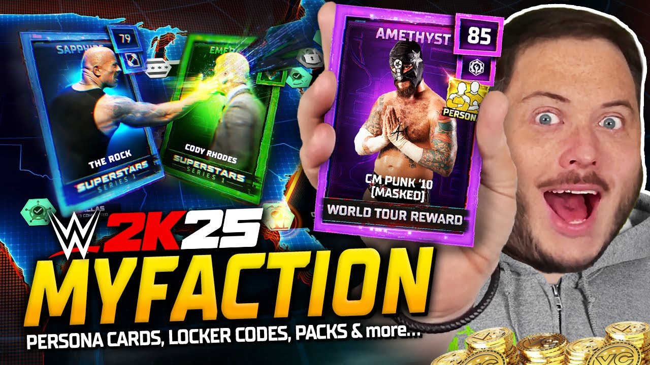 WWE 2K25 MyFACTION: My Starter PACKS, Locker Codes and Unlocking PERSONA Cards! 🔓