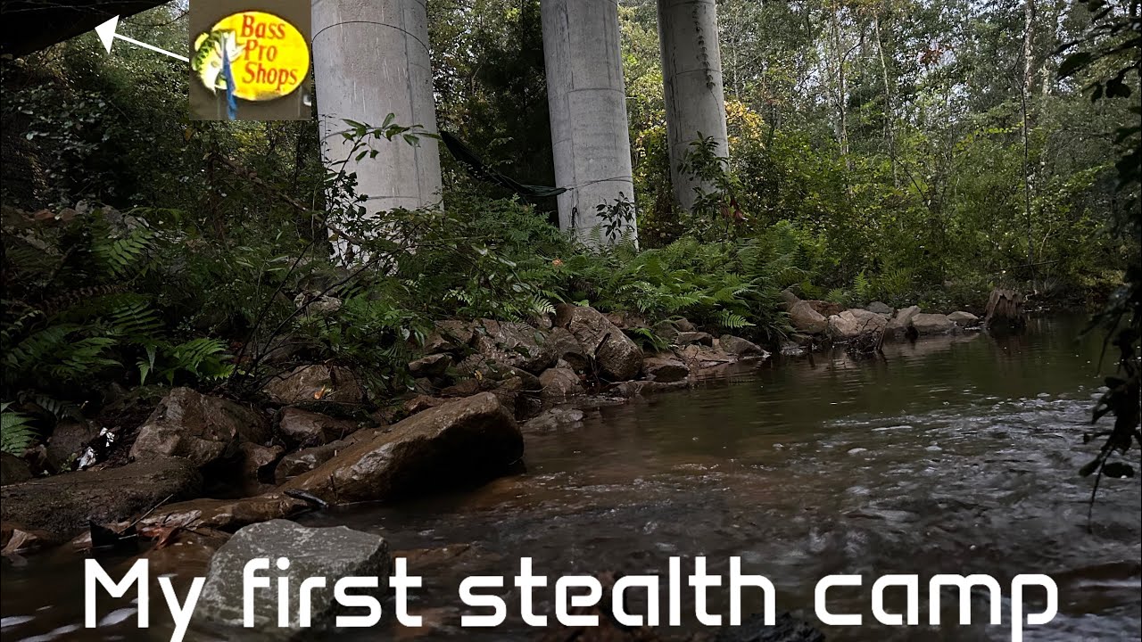 stealth camping under a bridge near Bass Pro shop (Southern Alabama)