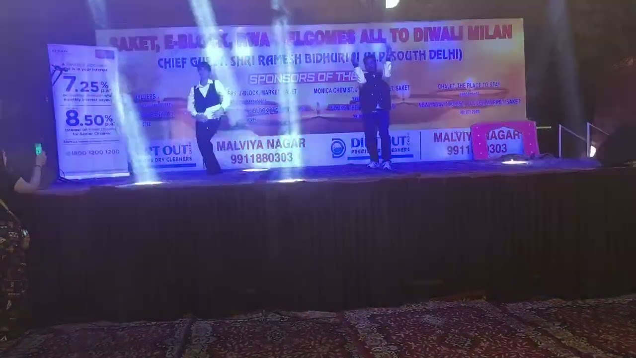 Dance Performance with My Student 🔥 | Diwali Mela Saket Cultural Program | 3 Song Mix | 