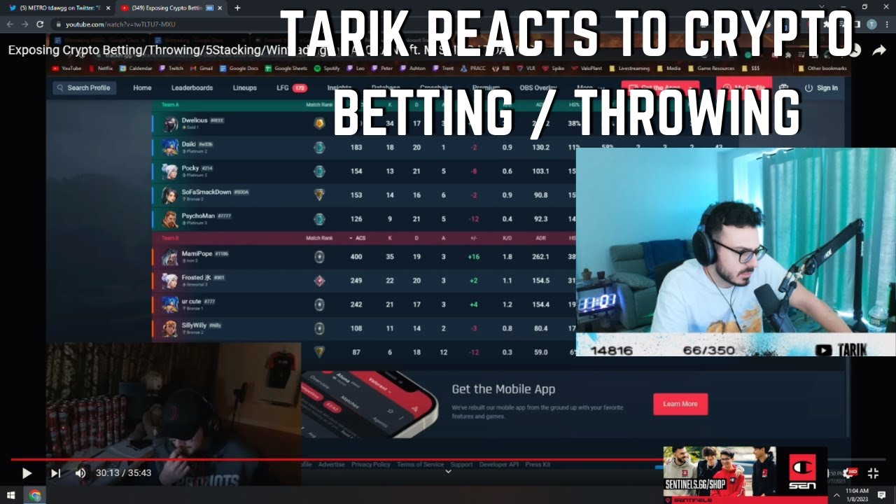 SEN Tarik REACTS TO EXPOSE Video of NA Players CRYPTO BETTING / THROWING For RADIANT & MONEY [FULL]