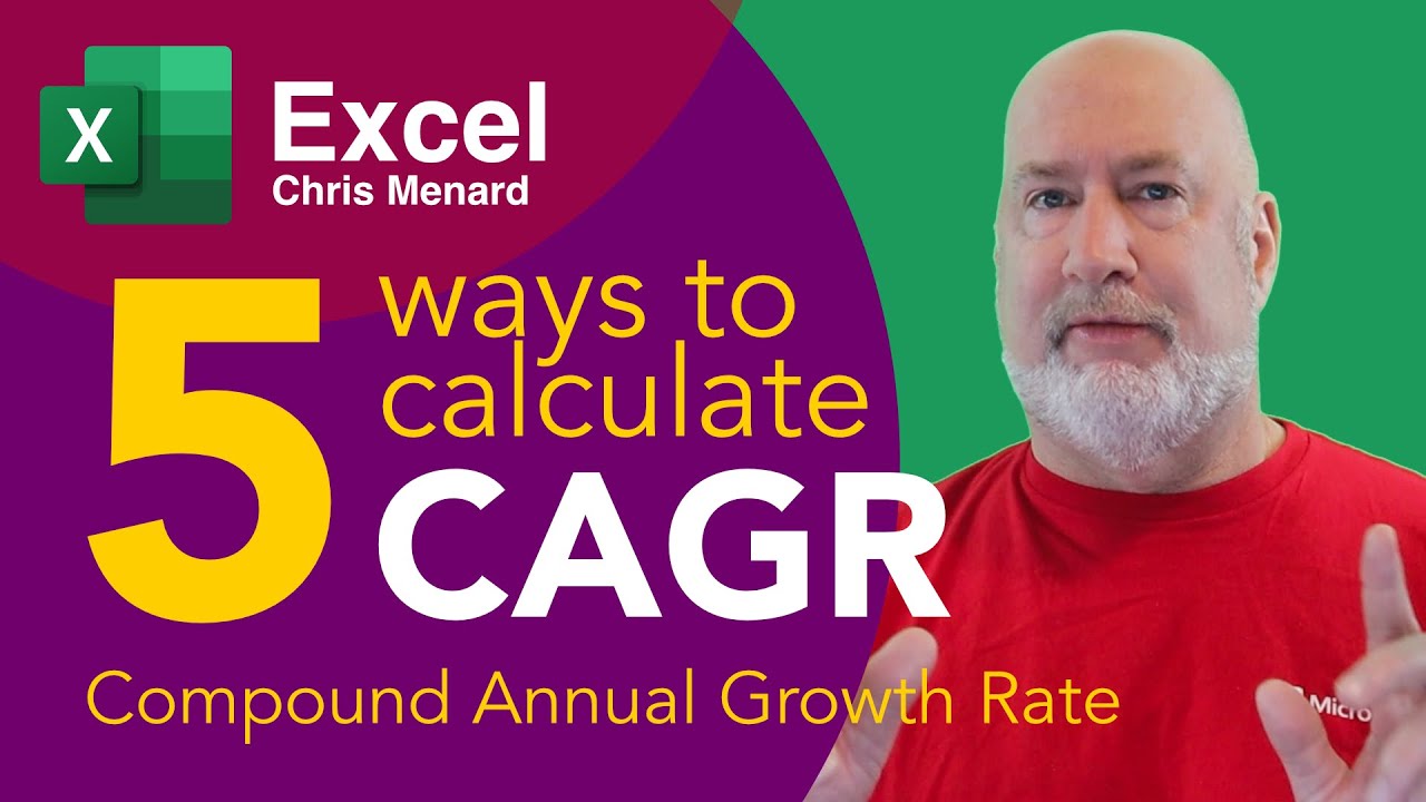 Excel: расчет среднегодового темпа роста (CAGR) — пять методов