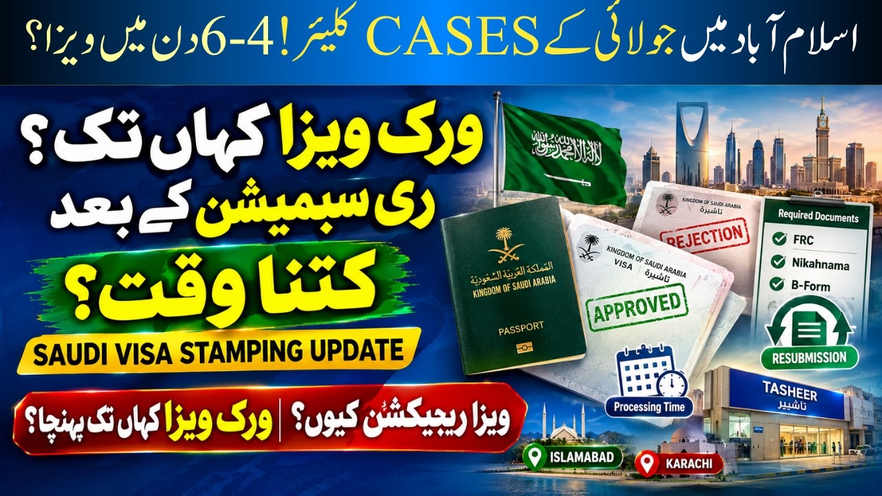 Saudi Visa Stamping Latest Update 2026 🇸🇦 | Islamabad, Karachi, Family Visit & Work Visa