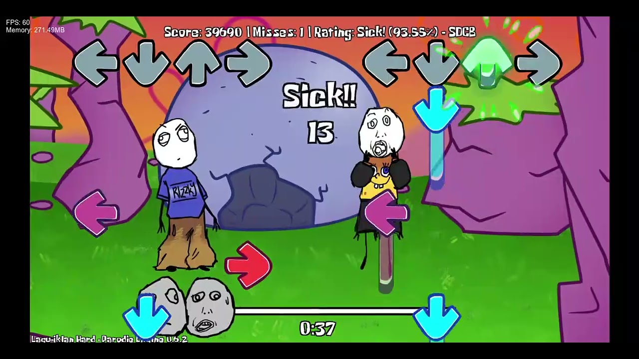 FNF SpongeBob Parodies V4 Lagu Iklan GamePlay