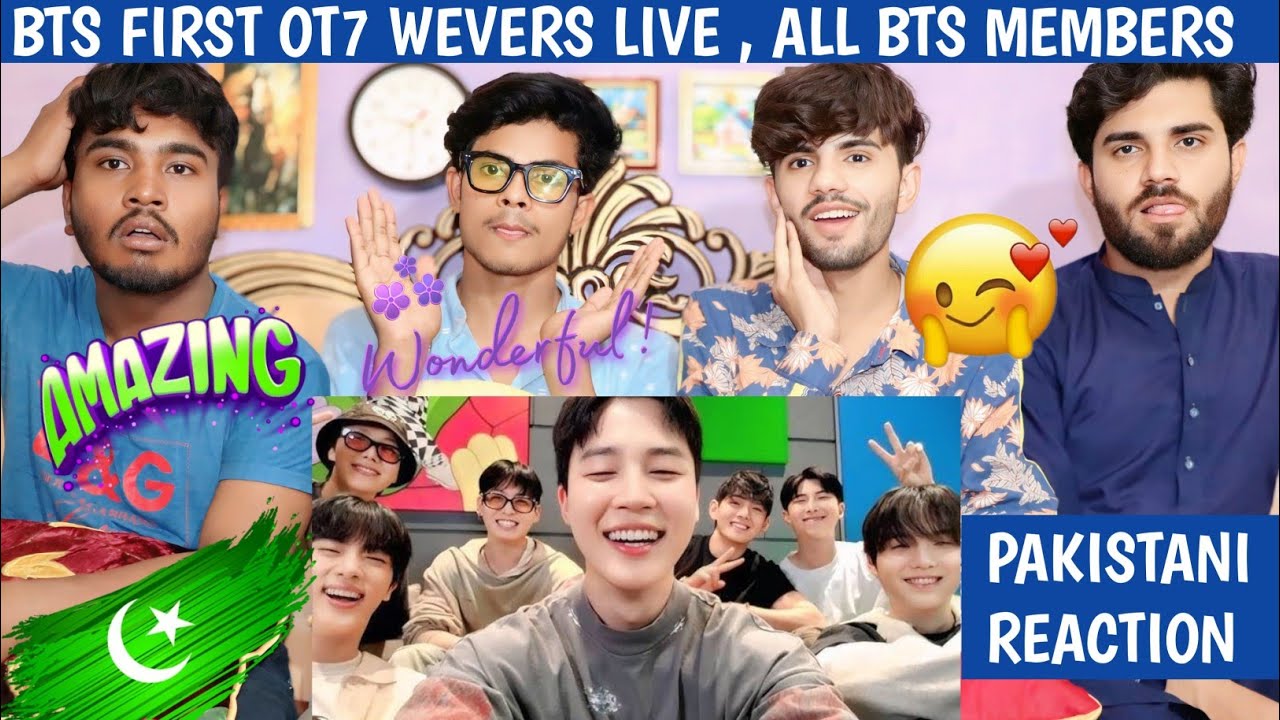 Bts first Ot7 wevers live 🤗, All bts members is live with naughty & funny mood 😆 - Abaid Official