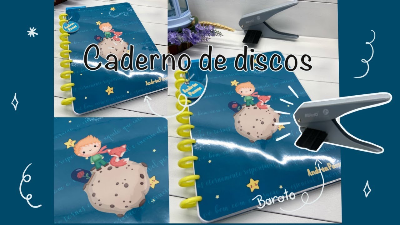 CADERNO DE DISCOS/Feito de forma simples/furador baratinho