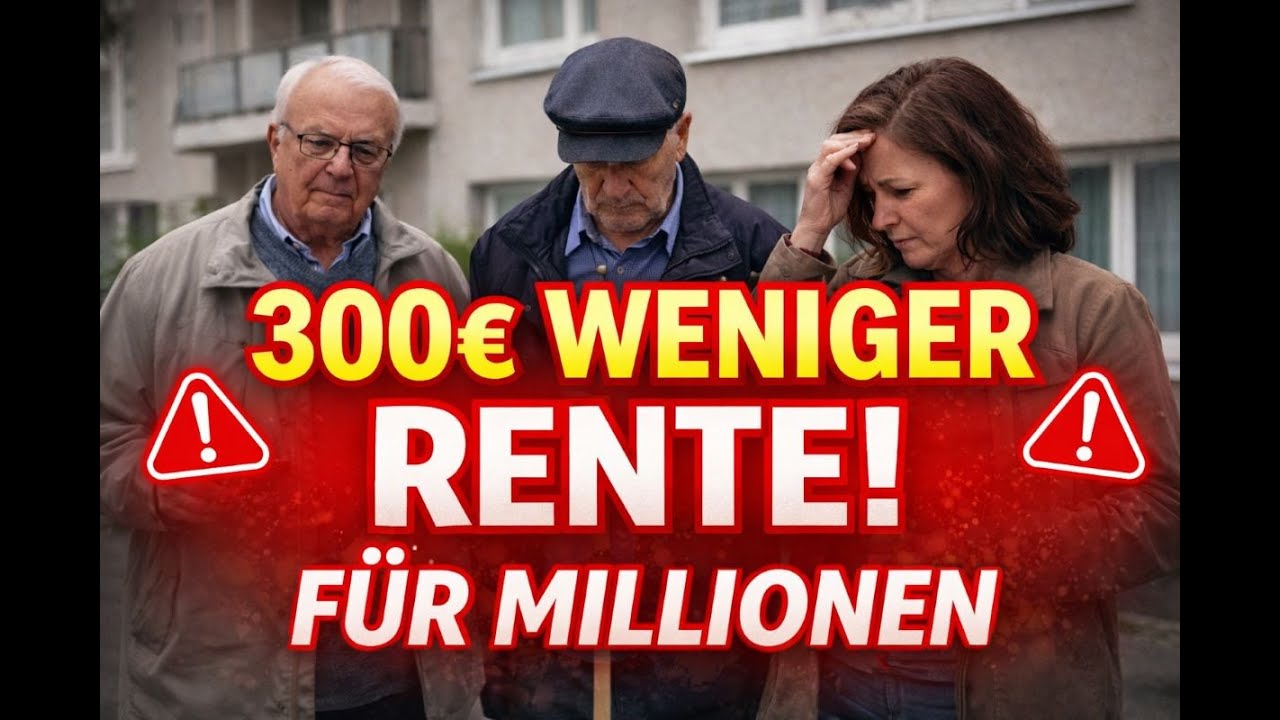 300€ monatlich weniger Rente für Millionen Menschen