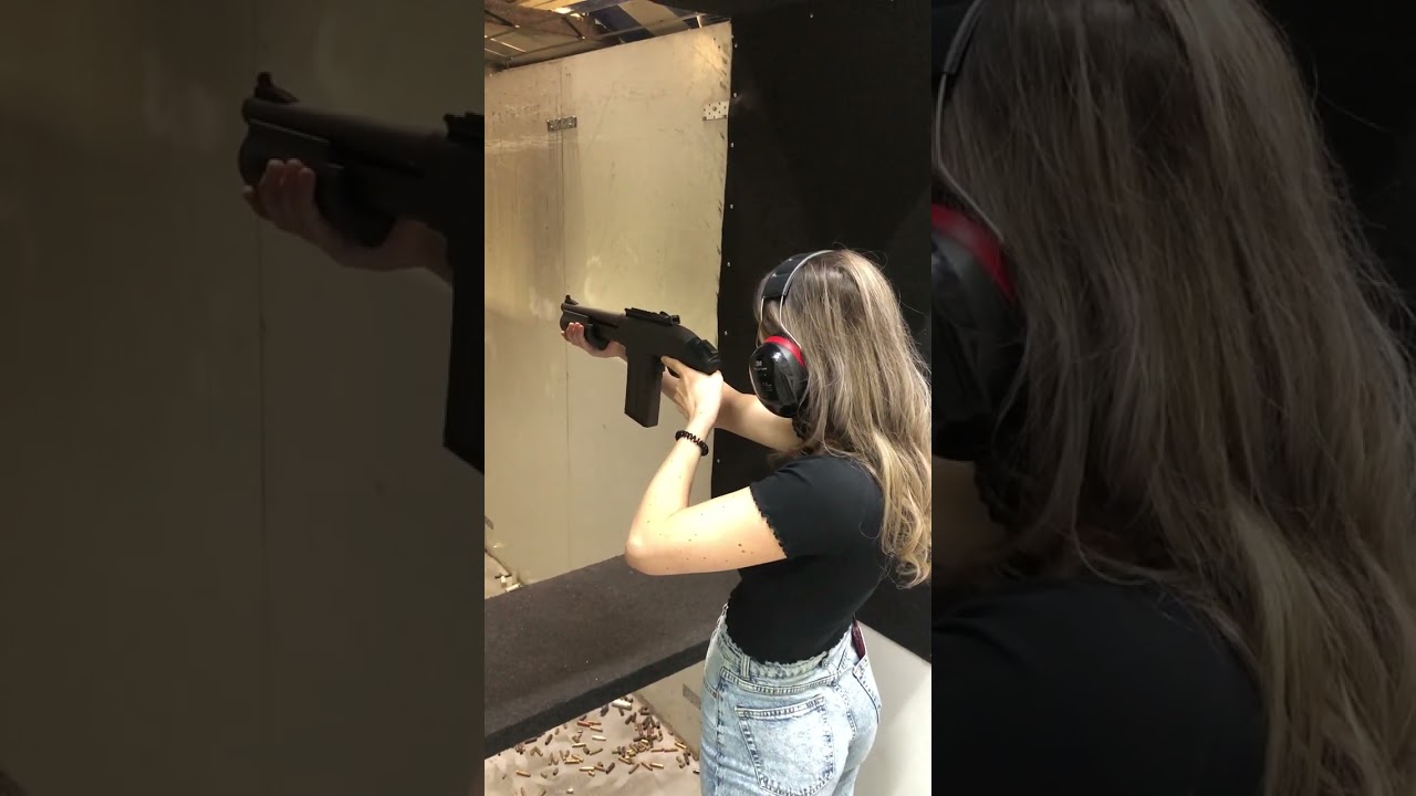 Girl Gets Pushed Backwards by Shotgun&rsquo;s Recoil in a Shooting Range