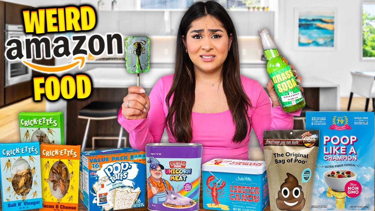 I Ate The WEIRDEST Foods From Amazon! **bad idea**