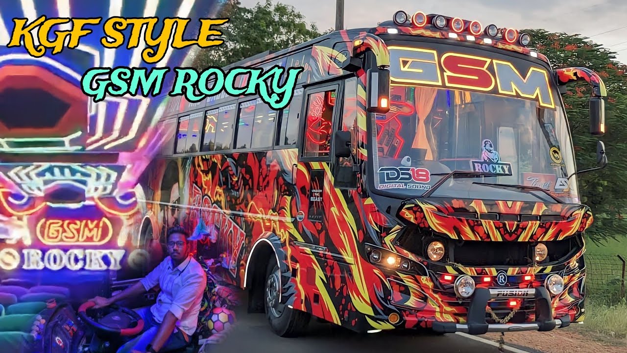 GSM ROCKY BUS | GSM BUS SERVICE | KOVILPATTI | KGF STYLE | VARMAS AUDIOS | BEST BUS FOR COLLEGE IV