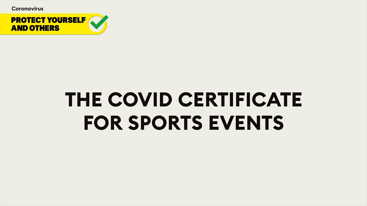 The COVID certificate for sports events