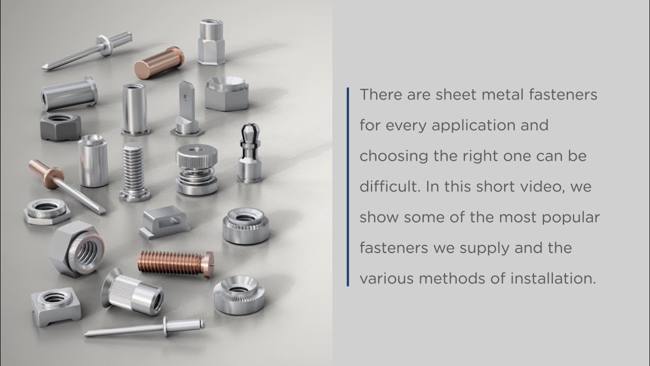 TR Fastenings - Fasteners for Sheet Metal Overview