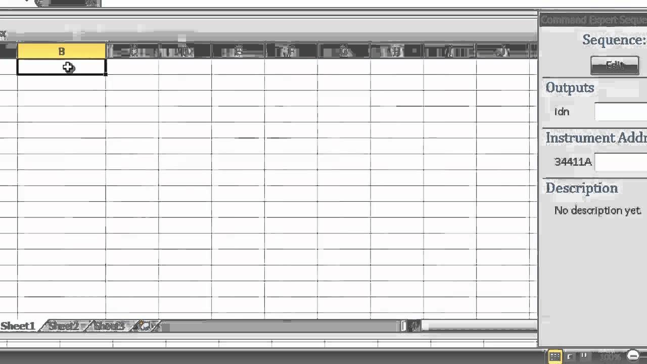 Controlling a Digital Multimeter with Excel and Command Expert