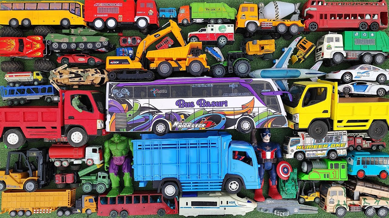 Mobil Mobilan Truk Oleng, Mobil Truk Molen, Mobil Balap, Truk Pasir, Excavator, Mobil Roket, Damkar.