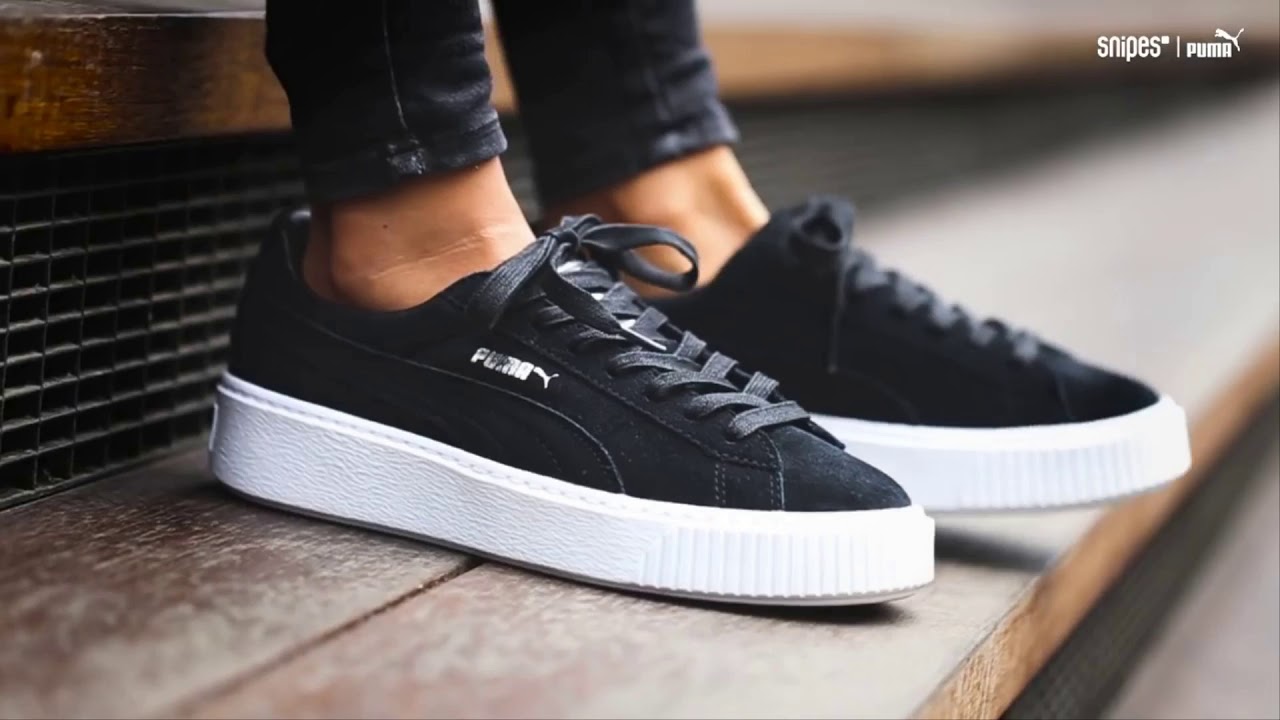 On-feet: Puma Suede Platform Core Black