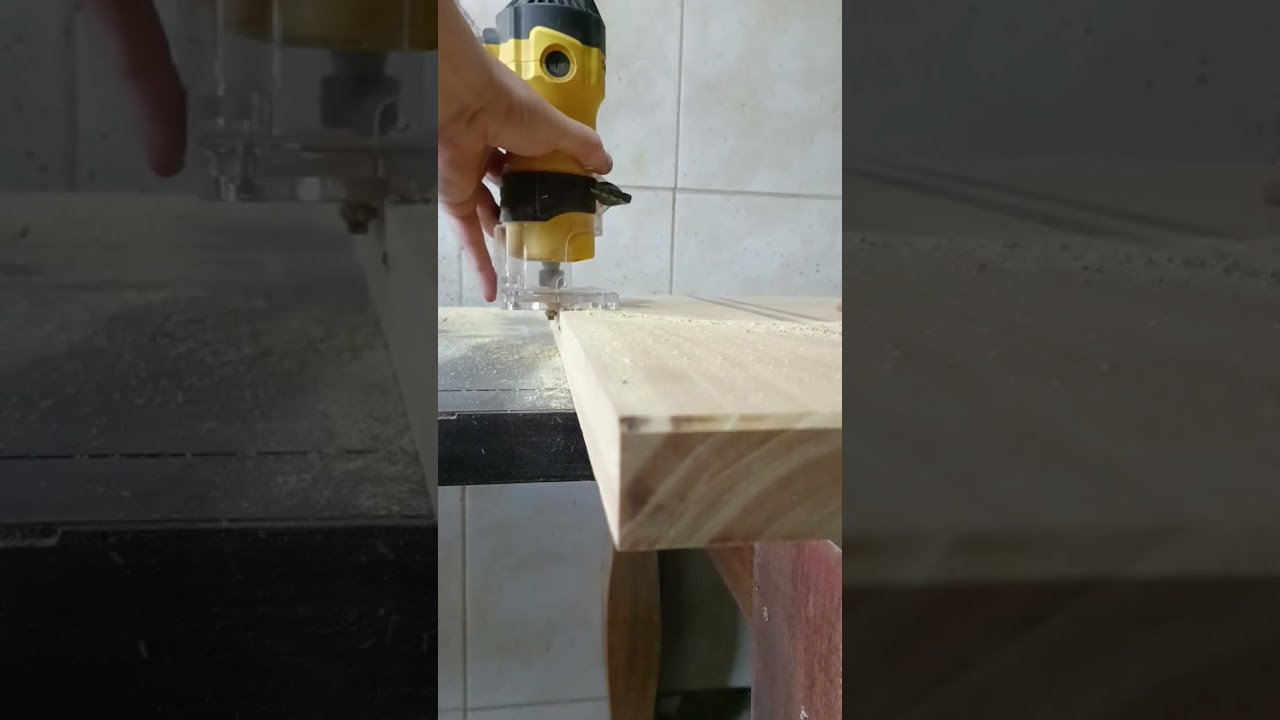 Tupia laminadora Stanley fresa quebra canto 45&deg; corte em madeira m&eacute;dia densidade #amamosmarcenaria