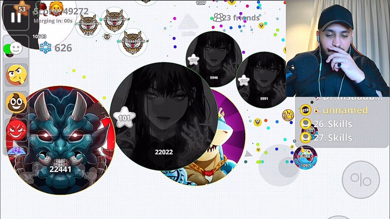 دعس فيس كام أسطوري😍FaceCam Takeover-[اقاريو-Agar.io]