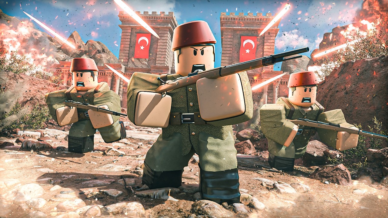 Я заставил 100 игроков воссоздать Галлиполи в Roblox: Entrenched Wars Первой мировой войны